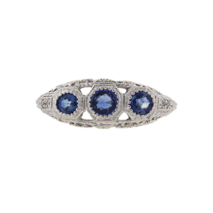 Cornflower Blue Sapphire Ring - Click Image to Close