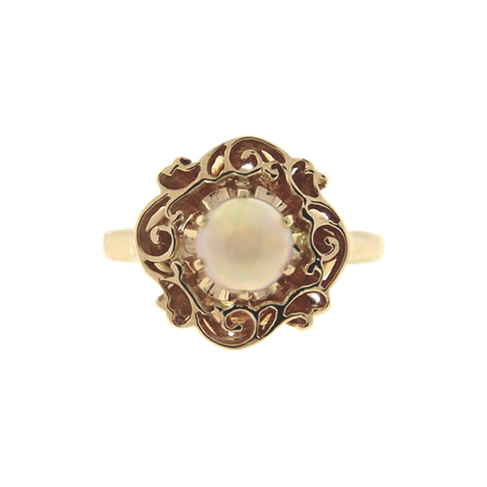 Opal Scrollwork Ring - Click Image to Close