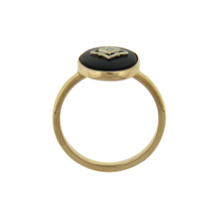 Oval Onyx Ring - Click Image to Close