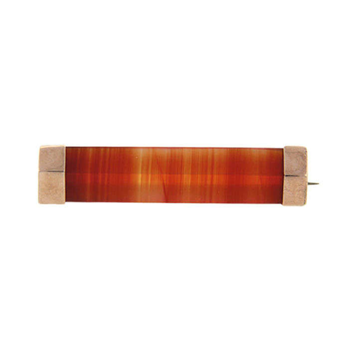 Orange Banded Agate Pin - Click Image to Close