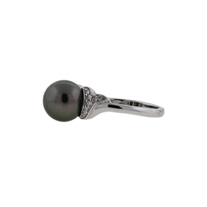 Cultured Tahitian Pearl Ring - Click Image to Close