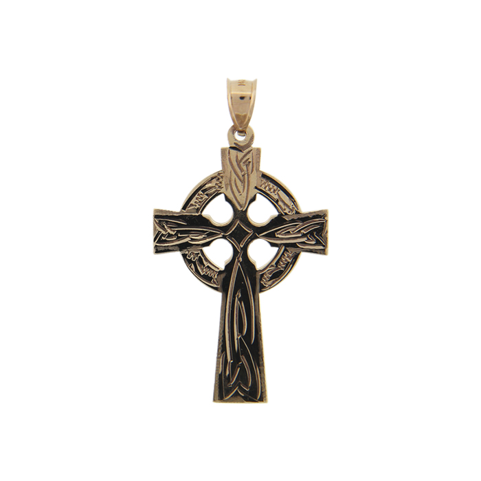 Engraved Irish Celtic Knotwork Cross