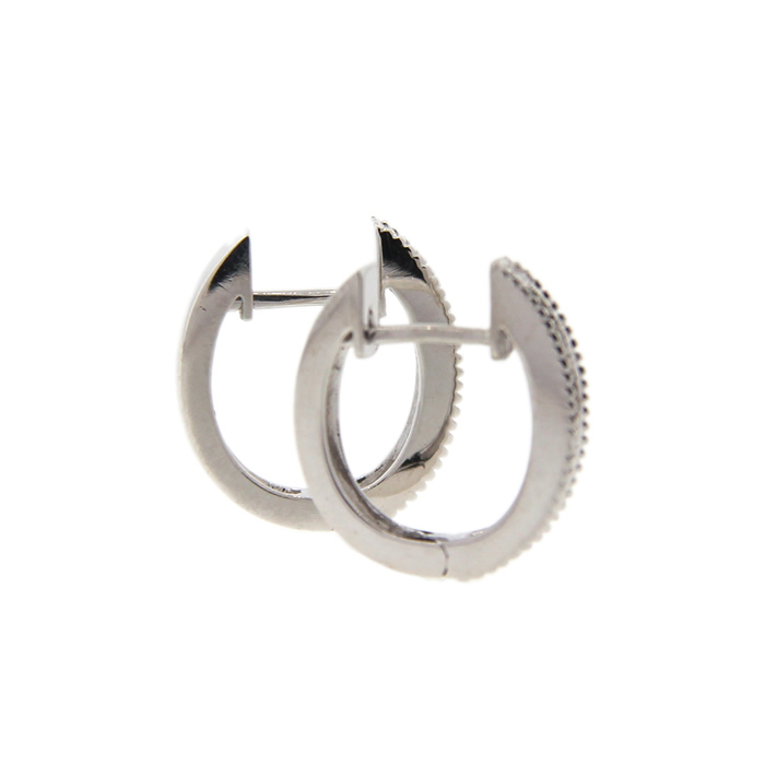 Diamond Hoop Earrings - Click Image to Close