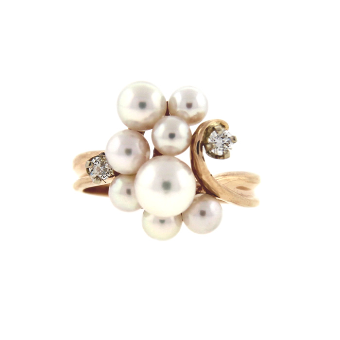 Diamond and Pearl Ring - Click Image to Close
