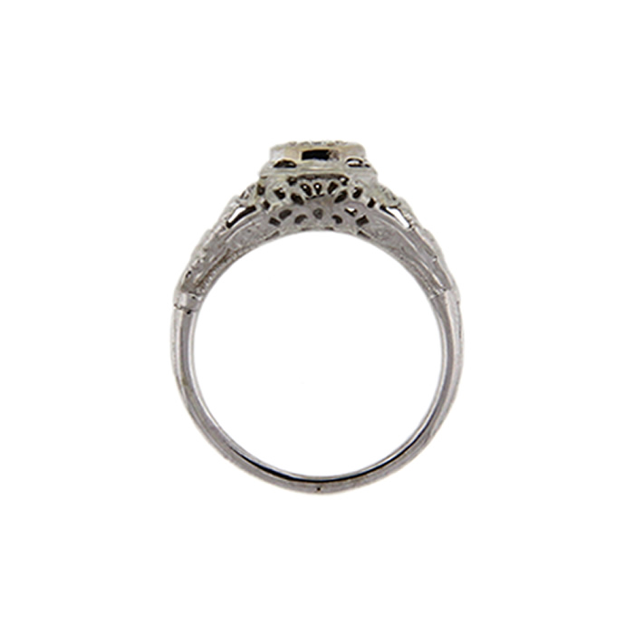 Filigree Shell Diamond Ring - Click Image to Close