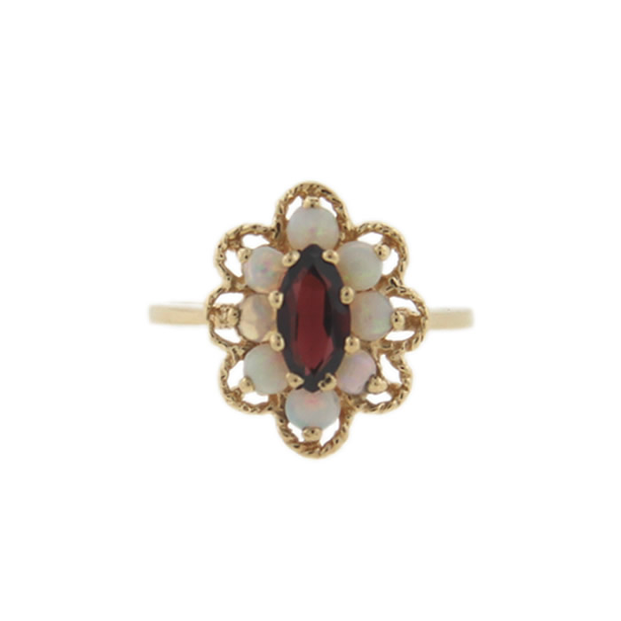 Garnet and Opal Ring