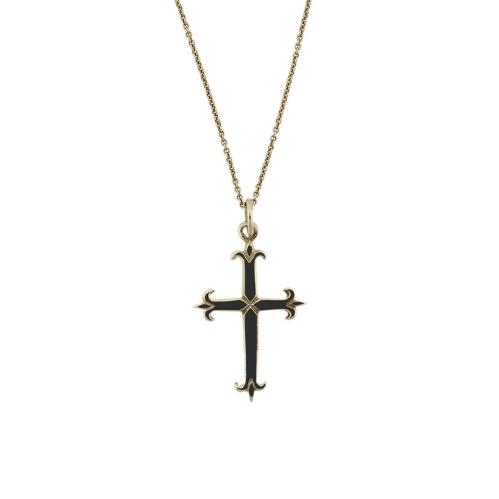 Stylized Gold Cross Pendant