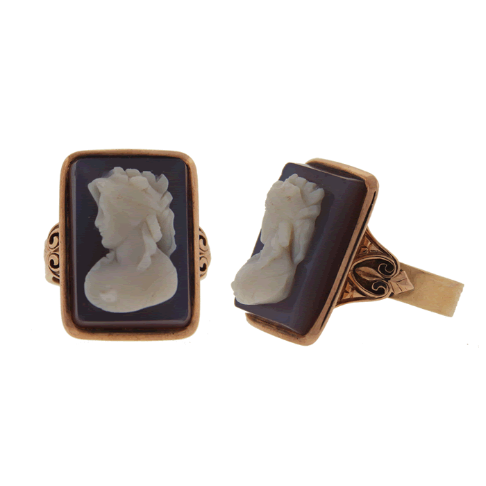 Large Stone Cameo Ring