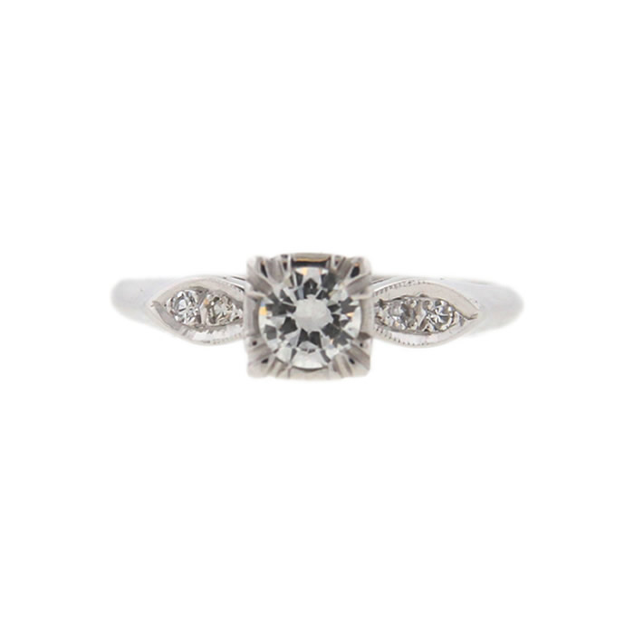 Mid-Century Diamond Engagement Ring