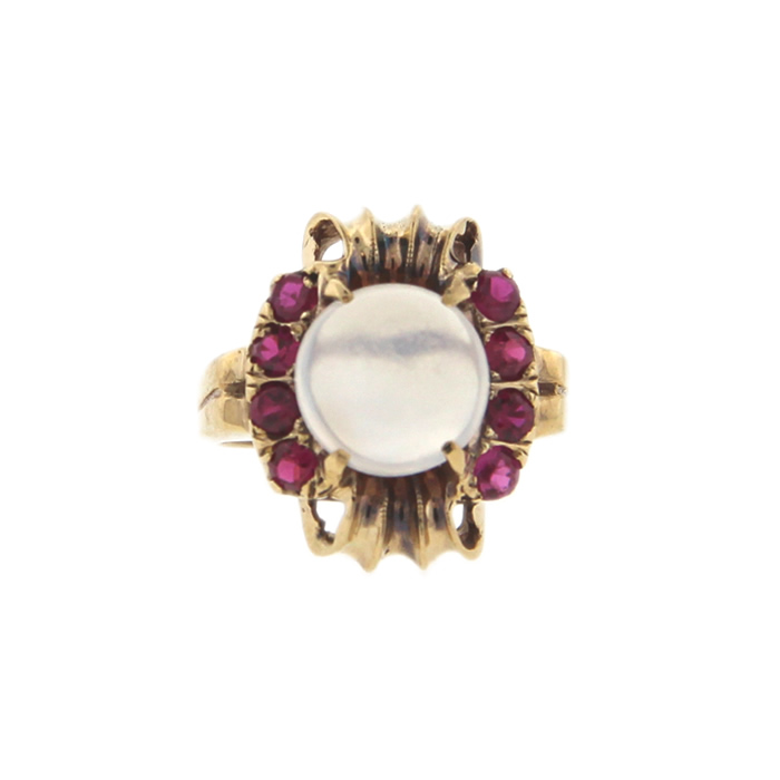 (image for) Moonstone and Ruby Ring