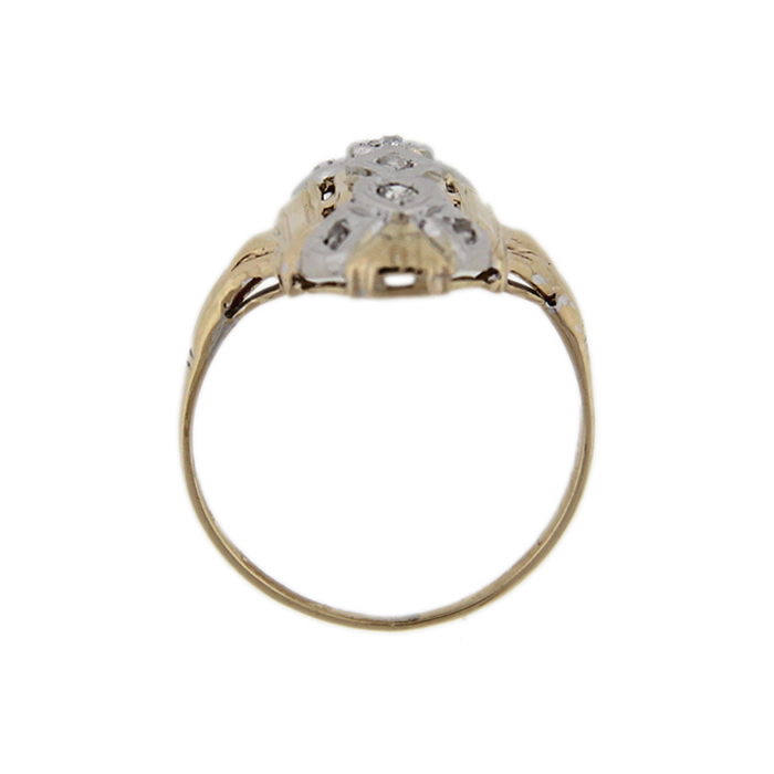 Petite Navette Style Ring - Click Image to Close