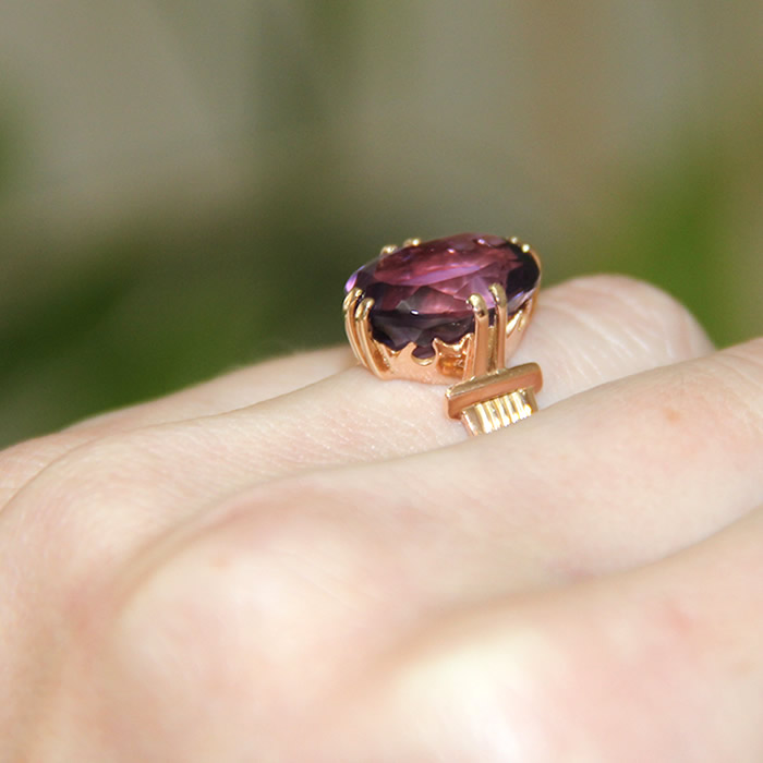 Oval Amethyst Ring - Click Image to Close