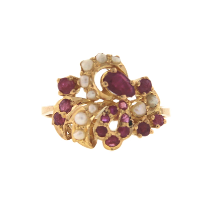 Ruby and Pearl Ring