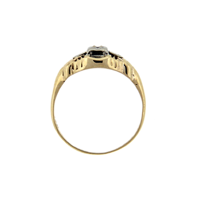 Petite Art Deco Diamond Ring - Click Image to Close