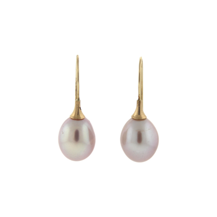 Pink Pearl Drop Earrings