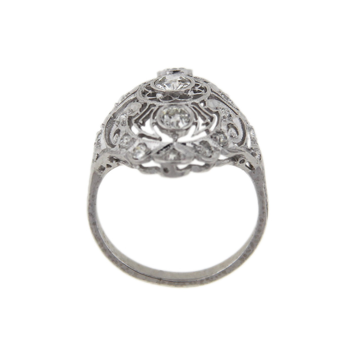 Platinum Diamond Filigree Ring