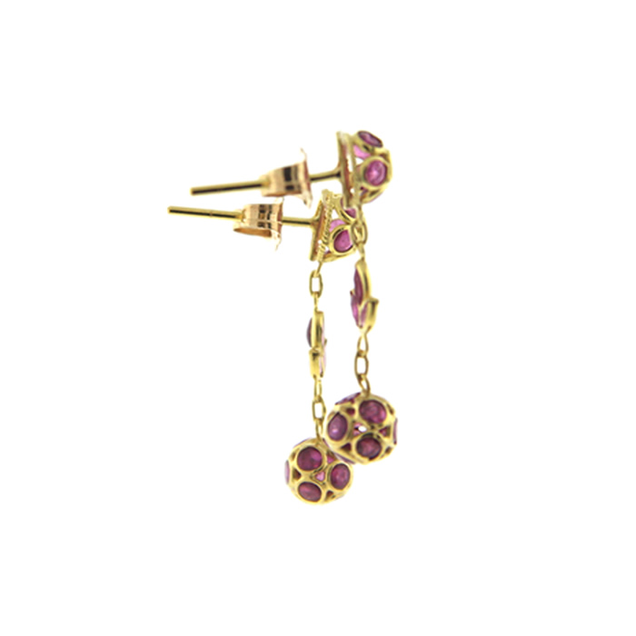 Ruby Dangle Earrings - Click Image to Close