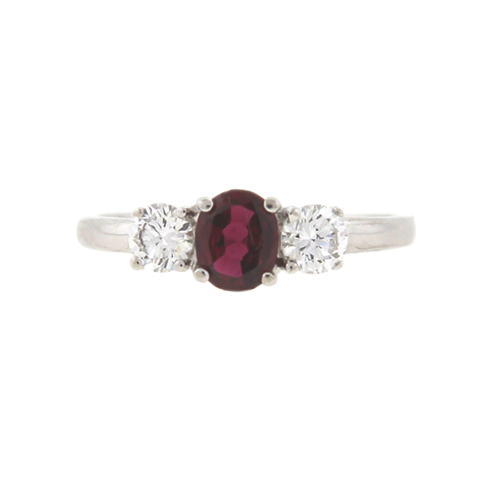 J.E. Caldwell Ruby and Diamond Ring - Click Image to Close