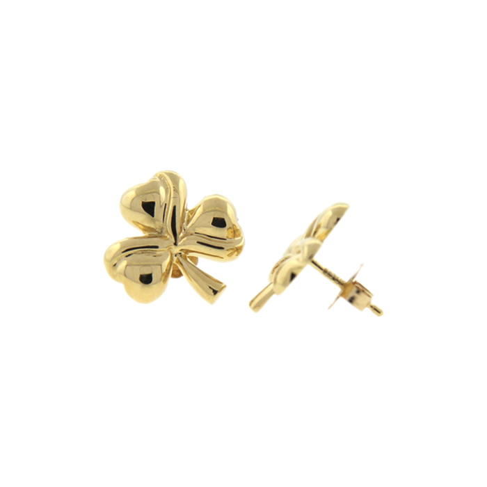 Shamrock Stud Earrings - Click Image to Close