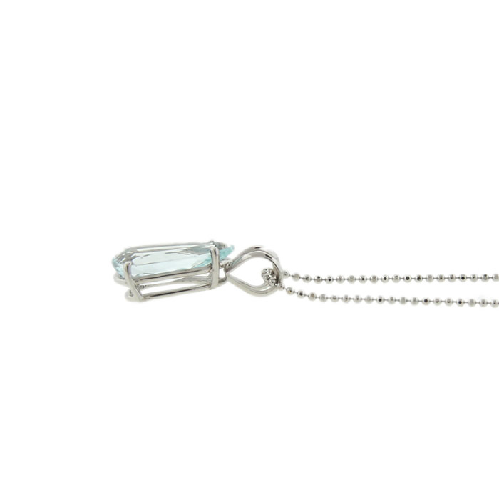 Aquamarine Pendant Necklace - Click Image to Close