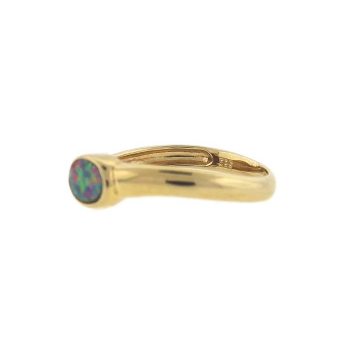 Bezel Set Opal Doublet Ring