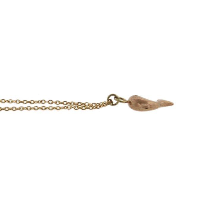Vintage Gold Dolphin Charm Necklace