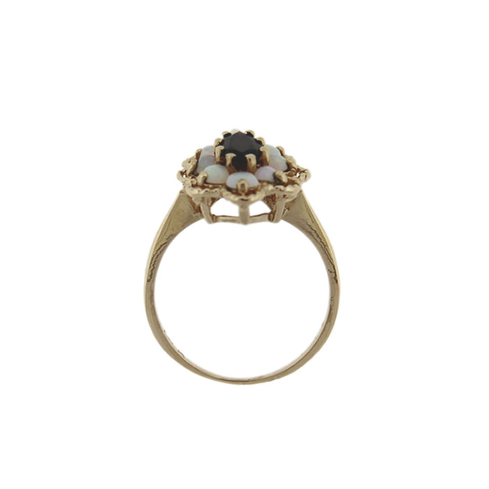 Garnet and Opal Ring - Click Image to Close