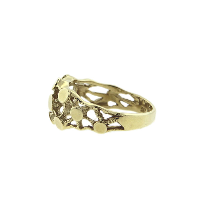 Gold Honeycomb Ring - Click Image to Close