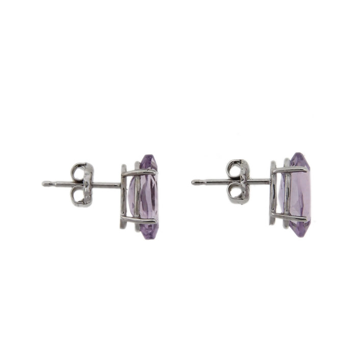Marquise Amethyst Stud Earrings - Click Image to Close