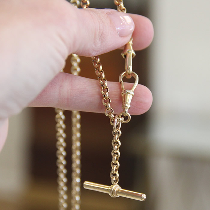 Gold Pocket Watch Chain Necklace