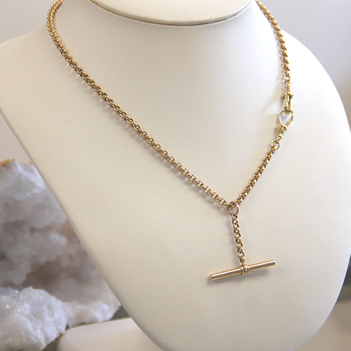 Gold Pocket Watch Chain Necklace