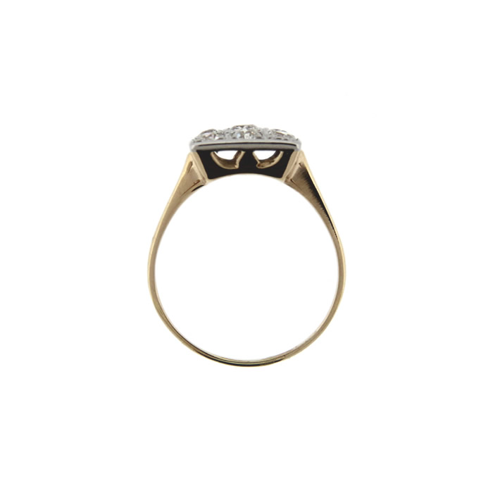 Square Diamond Cluster Ring - Click Image to Close