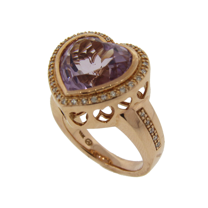 (image for) Rose Gold Pink Amethyst Ring