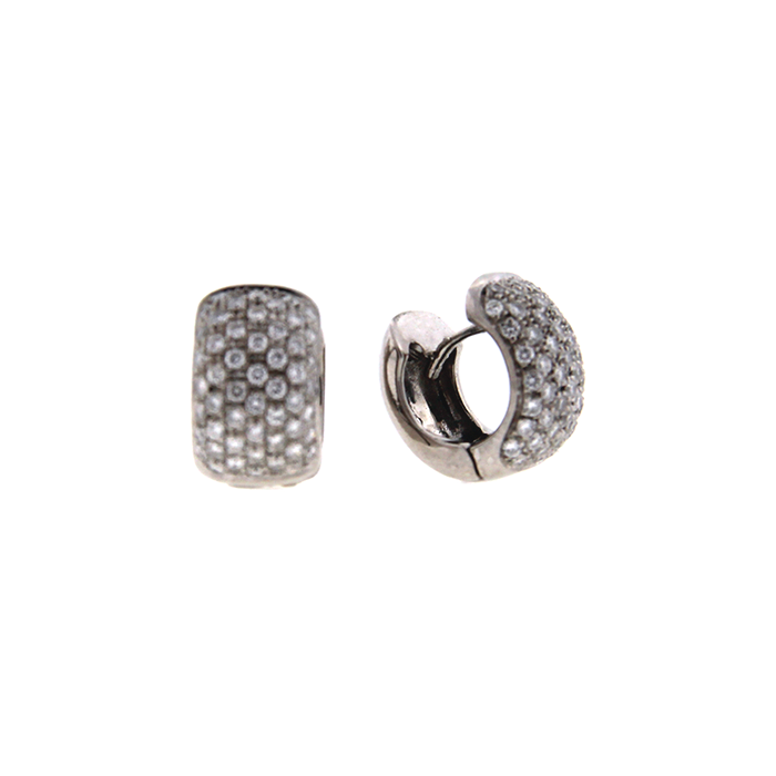 (image for) Pave Diamond Huggie Earrings